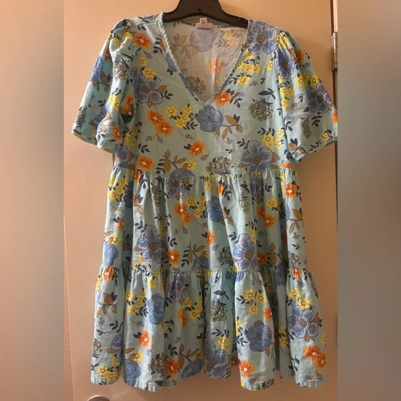 a.n.a A New Approach Ruffled Tiered Mini Sundress - Picture 2 of 3